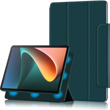 4u Sky Üç Katlı Stand Pu Deri Kitap Xiaomi Pad 5 Pad 5 Pro Için Manyetik Toka Tablet Kılıfı (Yurt Dışından)