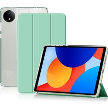 4u Sky Xiaomi Redmi Için Pad Se 4g 8.7 Inç Şeffaf Arka Üç Katlı Stand Deri Flip Tablet Kılıfı (Yurt Dışından)