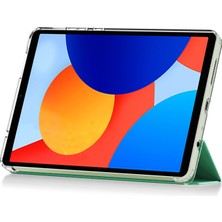 4u Sky Xiaomi Redmi Için Pad Se 4g 8.7 Inç Şeffaf Arka Üç Katlı Stand Deri Flip Tablet Kılıfı (Yurt Dışından)