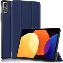 4u Sky Xiaomi Pad 5 Pro 12.4 (2022) Pu Deri Düz Renk Koruyucu Üç Katlı Stand Koruyucu Otomatik Uyandırma Uyku Tablet Kılıfı (Yurt Dışından)