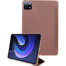 4u Sky Xiaomi Pad 6 Üç Katlı Standı Pu Deri Petek Doku Otomatik Uyandırma Uyku Akıllı Tablet Kılıfı (Yurt Dışından)