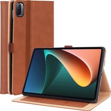 4u Sky Xiaomi Pad 5 Için Iş Tarzı Pu Deri El Kayışı Tamı Kart Yuvalı Koruyucu Stand Tablet Kılıfı (Yurt Dışından)