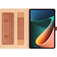 4u Sky Xiaomi Pad 5 Için Iş Tarzı Pu Deri El Kayışı Tamı Kart Yuvalı Koruyucu Stand Tablet Kılıfı (Yurt Dışından)