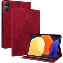 4u Sky Xiaomi Redmi Için Baskı Çiçek Desenli Kart Tutucu Pu Deri Elastik Bantlı Standı Tablet Kılıfı (Yurt Dışından)