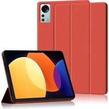 4u Sky Xiaomi Pad 5 Pro 12.4 (2022) Için Iyi Korunmuş Çevirme Tpu Pu Deri Üç Katlı Standlı Skin Touch Tablet Kılıfı (Yurt Dışından)