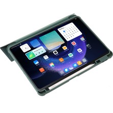 4u Sky Xiaomi Pad 6 Origami Üç Katlı Stand Pu Deri Şeffaf Akrilik Tpu Kalem Yuvası Tablet Kılıfı (Yurt Dışından)