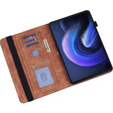 4u Sky Xiaomi Pad 6 Için Pu Deri Standı Çiçek Baskı Cüzdan Tablet Kılıfı (Yurt Dışından)