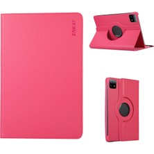 4u Sky Xiaomi Pad 6 Pad 6 Pro Için Otomatik Uyku Wake Rose Döner Stand Pu Deri Pc Tablet Kılıfı (Yurt Dışından)