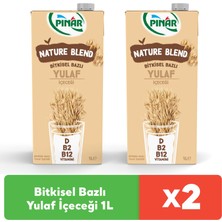 Pınar Nature Blend Bitkisel Bazlı Yulaf Içeceği 1 L Vegan Laktozsuz Ilave Şekersiz x 2 Adet