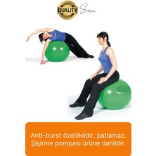 Svein 65 cm Yoga Pilates Topu ve Şişirme Pompası Hediye Denge Egzersiz Aerobik Jimnastik Reformer Spor Set