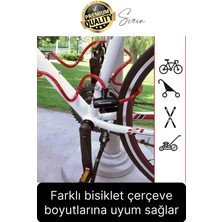 Svein Premium Anahtarlı Çelik Halatlı Dayanıklı Bisiklet Motosiklet Scooter Kilidi 150 cm Güvenli Pratik