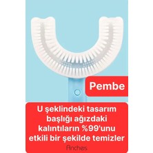 Svein U Şeklinde Pratik Bebek Çocuk Diş Fırçası 360 Derece Temizlik Kolay Kullanım Yumuşak Silikon Fırça