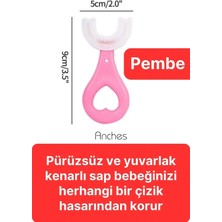 Svein U Şeklinde Pratik Bebek Çocuk Diş Fırçası 360 Derece Temizlik Kolay Kullanım Yumuşak Silikon Fırça