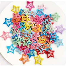 Trend Vitrin Kadın Kız Çocuk Renkli Yıldız Saç Aksesuarı Toka