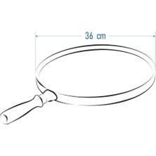 Granit Döküm Izgara Tavası Ahşap SAPLI - Q35 CM