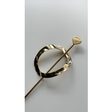 Âlâ Atelier Kore Stili Gold Renk Metal Topuz Tokası
