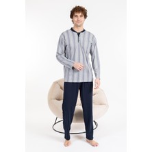 Erkek Penye Pamuk Regular Kalıp Sıfır Yaka Kaliteli Pijama Takımı A803123
