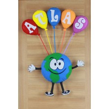 Renkli Hayallerim Atlas Isimli Dünya Bebek ve Hastane Odası Kapı Süsü