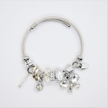 Fairydaze White Butterfly Charm Bileklik