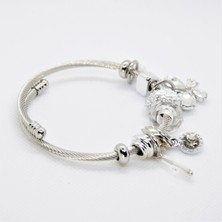 Fairydaze White Butterfly Charm Bileklik