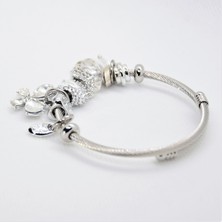 Fairydaze White Butterfly Charm Bileklik