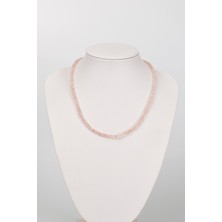 Safnaturel Pembe Kuvars Doğaltaş Kolye 4mm