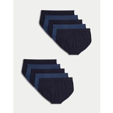 Saf Pamuklu 10'lu Brief Külot Seti