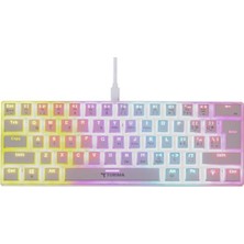 Torima Tk-04 Beyaz Mekanik Rgb Işıklı Kablolu Q Klavye