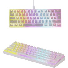 Torima Tk-04 Beyaz Mekanik Rgb Işıklı Kablolu Q Klavye