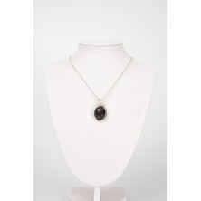 Safnaturel Yakut Doğaltaş Gümüş Kolye