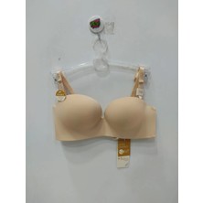 Belvü Balensiz Çift Dolgulu Straplez Ten Sütyen - 1141