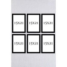 Tekno Trust 15 x 21 6 Adet 15X21 Siyah Çerçeve Seti 6 Adet Ahşap (A5)15X21 Ayaklı Model Siyah Ahşap 5+