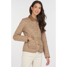 Barbour Deveron Kapitone Ceket BE34 Lt Trench