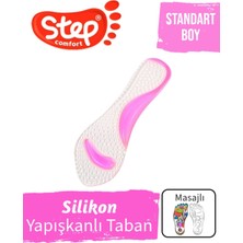 Step 36-40 Silikon Ayak Boşluk ve Pençe Destekli Topuklu Ayakkabı Tabanı - Pembe Rahatlatıcı Ped Silikon