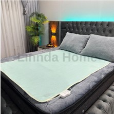 Linnda Home Yeşil Lux Çift Kişilik Elektrikli Battaniye Yeşil 120 x 150 Pamuklu Düz