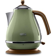 50 Hz / 60 Hz Evrekala Su Isıtıcı Delonghi Kettle Vintage Green New Series -Yetkili Evrekala- 1.7 L