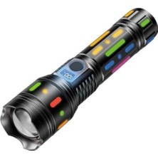 kzy mobilyal Powermaster PM-25120 Çok Fonksiyonlu Teleskopik Zoom - 5 Modlu Şarjlı El Feneri