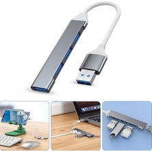 Microcase Slim Kasa 3.0 4 Port Usb Girişli Usb Çoğaltıcı 4 USB Girişli Alüminyum Çoklayıcı AL3789