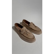 Eataly Shoes Loya Taşgri Süet Tokalı Kadın Babet