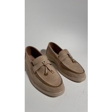 Eataly Shoes Loya Taşgri Süet Tokalı Kadın Babet