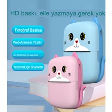 Mini Bluetootlu Kablosuz Şarjlı Cep Termal Yazıcı Öğrenciler Için Eğitim Yardımcısı