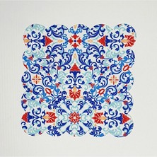 Deco Dekoratif Çini Desenli Lazer Kesim Yıkanabilir Kokteyl Peçetesi