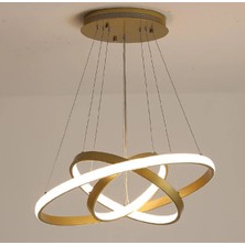 Pera Teknoloji Gold / Platform / 60-50-30 cm / 3 Renk Işık / Sarkıt Avize /