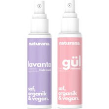 Naturana Doğal Lavanta Suyu 50 ml + Gül Suyu Seyahat Seti 50 ml