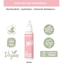 Naturana Doğal Gül Suyu Cilt Nem Spreyi Body Mist Tonik 50 ml Seyahat Boy