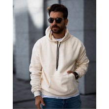 Kapşonlu Oversıze Sweatshirt 3iplik
