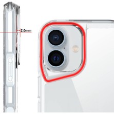 Coolacs Apple iPhone 16 Plus ile Uyumlu Kılıf Airbag Köşeli Üçgen Kamera Tasarımlı Telefon Kılıfı Kapak