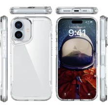 Coolacs Apple iPhone 16 ile Uyumlu Kılıf Airbag Köşeli Üçgen Kamera Tasarımlı Telefon Kılıfı Kapak