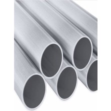 Alüminyum Korkuluk 50'lik Küpeşte Boru Eloksal Gri ( Parlak ) 100 cm 1 Metre