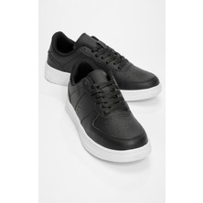 Ccway Bağcıklı Kadın Spor Ayakkabı SİYAH BEYAZ